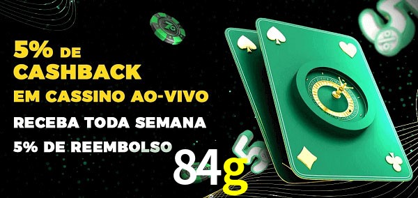 Promoções do cassino ao Vivo 84g